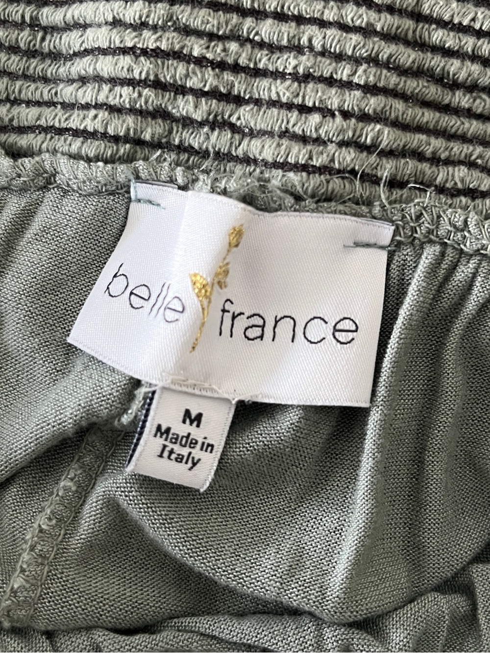 ✨ Belle France Silk Blend Olive Maxi Skirt | Made in Italy | Size M - Picture 2 of 11